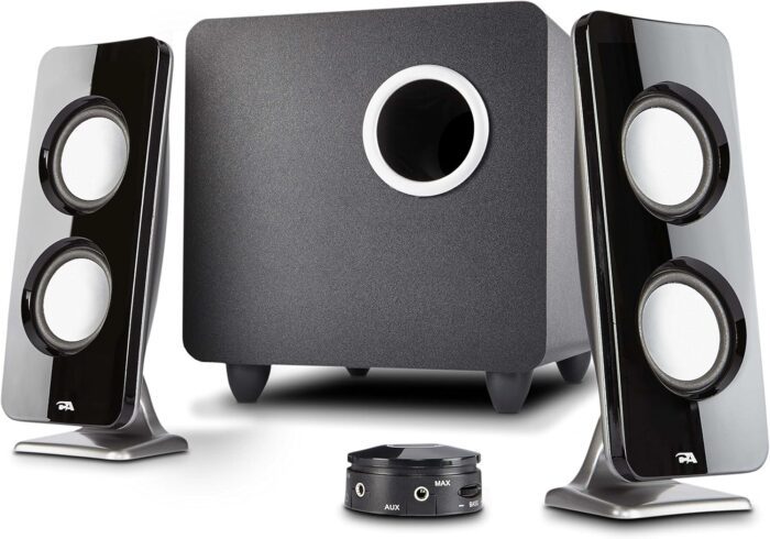 Cyber Acoustics CA-3610 2.1 Multimedia Speaker System with Subwoofer, Perfect Computer Speakers for PC or Mac, Great for Music, Movies, and Gaming  Electronics